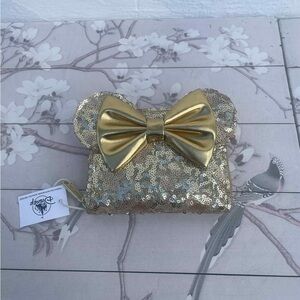 Disney Gold Sequin Bow Wallet